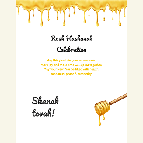 Rosh Hashanah Honey Blessings eCard